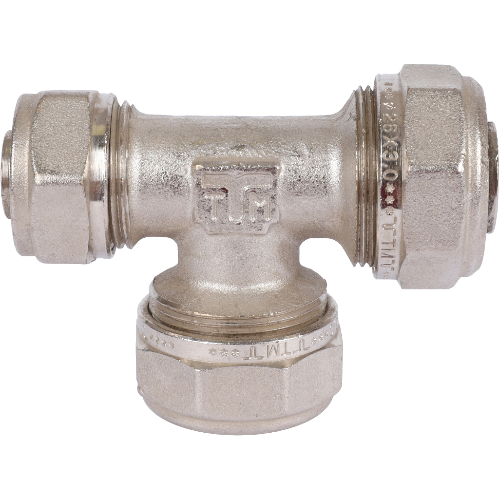 Тройник переходной TIEMME (26.3х26.3х20.2) для металлопластиковых труб винтовой, 1600090