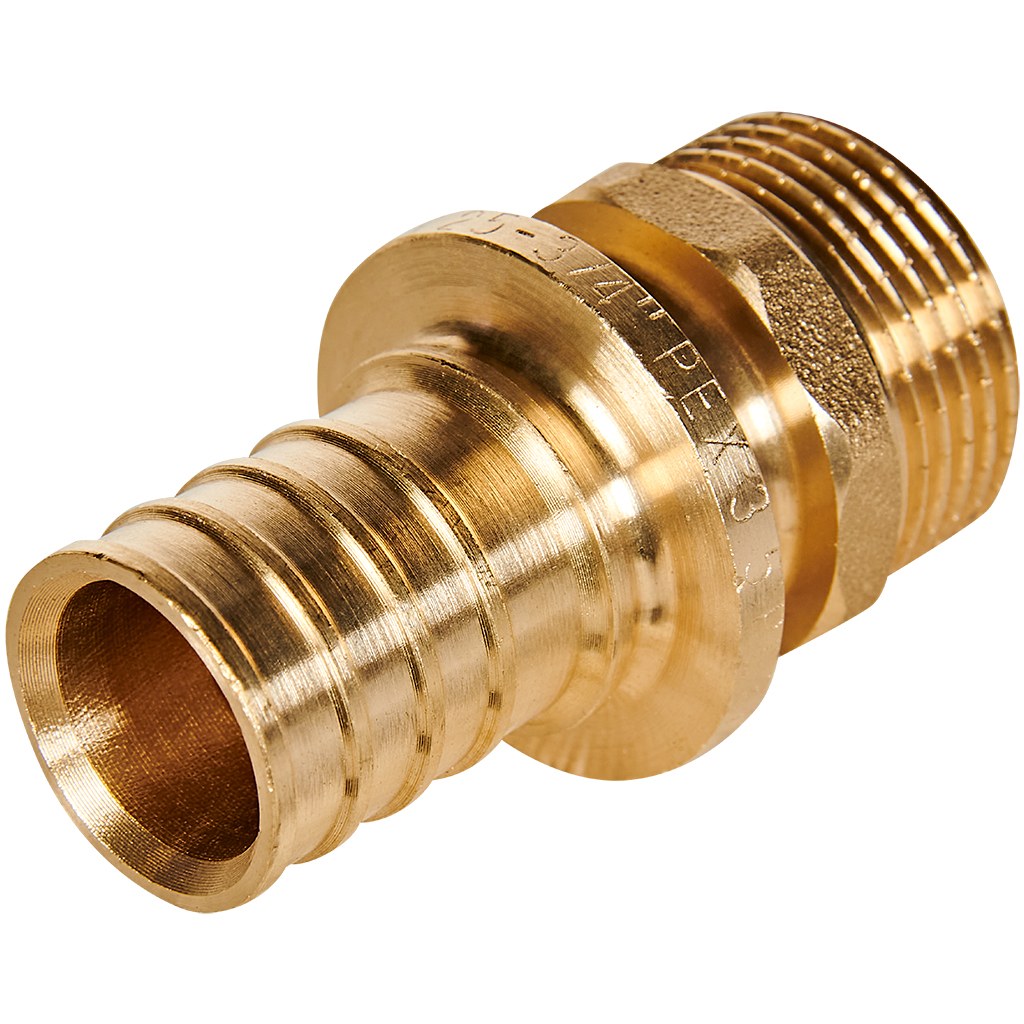 Переходник с наружной резьбой ROMMER 25xG 3/4 для труб из сшитого полиэтилена аксиальный