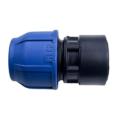 Муфта компрессионная, полипропилен внутренняя резьба 25х1, для полиэтиленовых труб, РТП