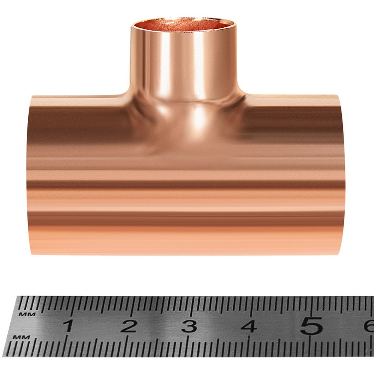 Тройник JINTIAN ВП 28x18x28 из меди под пайку, JT-15130281828