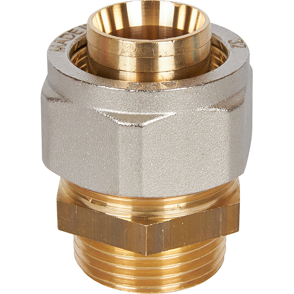 Переходник STOUT с наружной резьбой 1 х32 для металлопластиковых труб винтовой, SFS-0001-000132