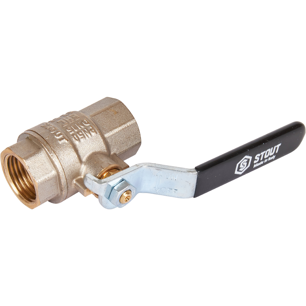 Кран шаровой полнопроходной STOUT ВР/ВР, ручка рычаг 1/2, SVB-0001-000015