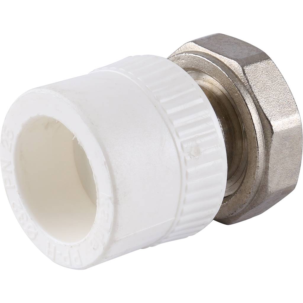 Муфта комбинированная Kalde с накидной гайкой 32х1 1/4 для полипропиленовых труб под сварку, 3222-tun-321a00