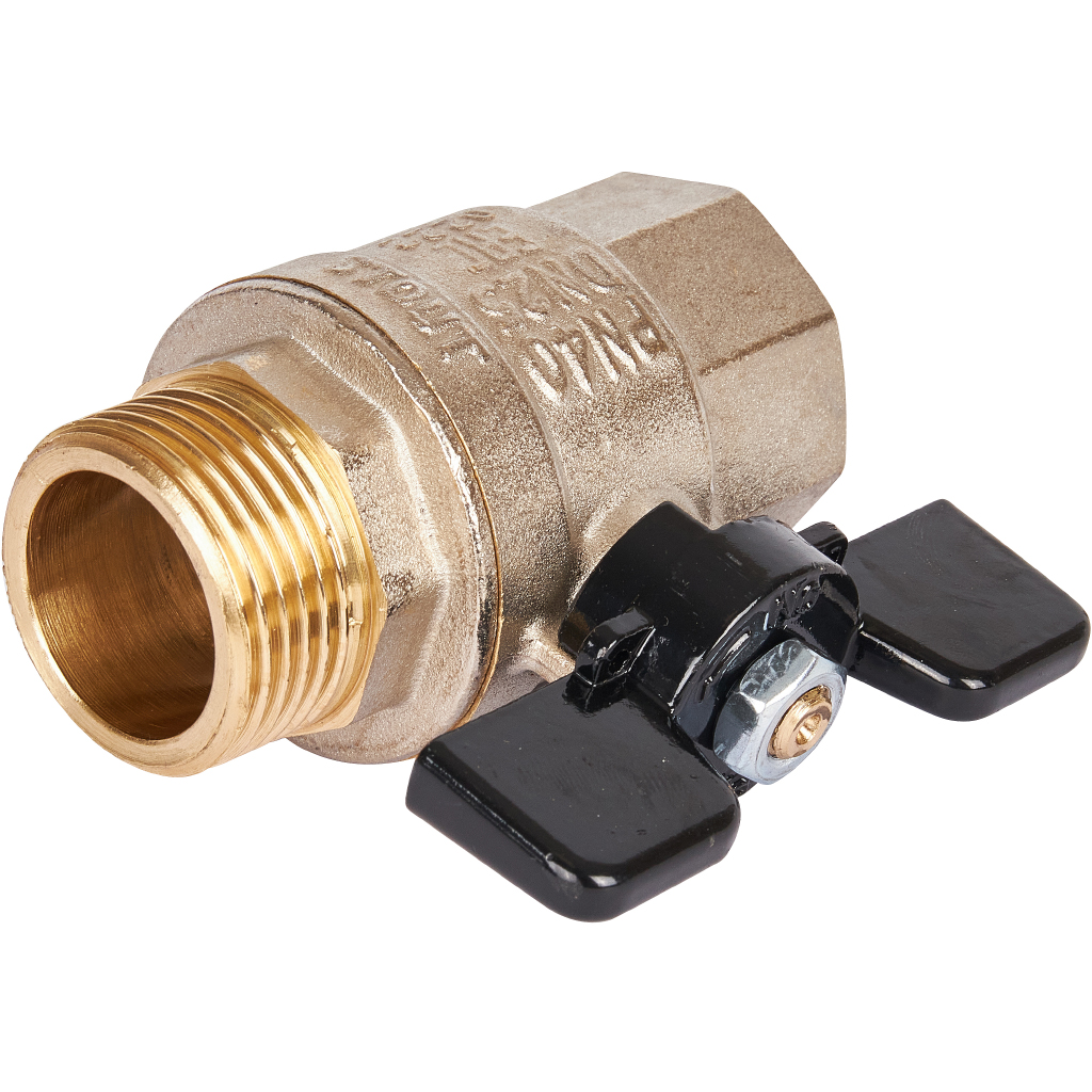 Кран шаровой STOUT полнопроходной, ВР/НР, ручка бабочка 1, SVB-0004-000025