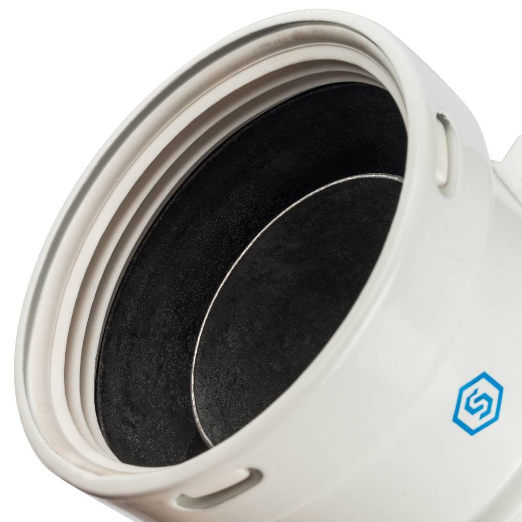 Элемент дымохода вертикальный STOUT D80 п/м с патрубком для отвода конденсата, SCA-0080-020137