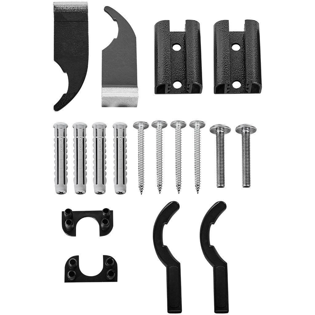 Комплект настенных регулируемых кронштейнов для радиаторов STOUT (2 шт.) черный RAL 9005, SKU-0320-000080 9005