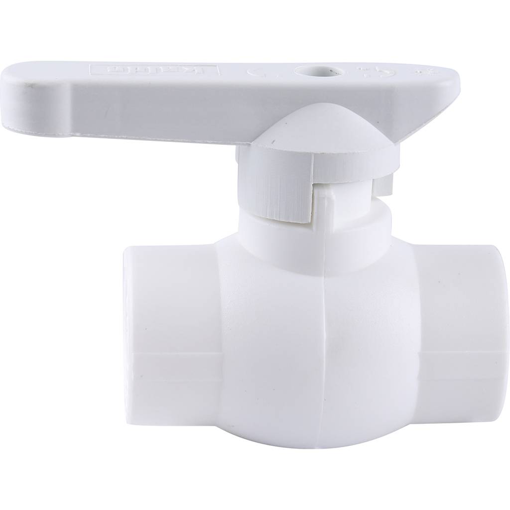 Кран шаровой Kalde d=25 для полипропиленовых труб под штукатурку (цвет белый), 3242-vlb-250002