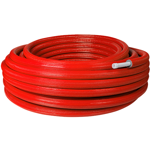 Труба EVOH PE-Xa в изоляции 32х4,4х 6,  50м красная, RTP