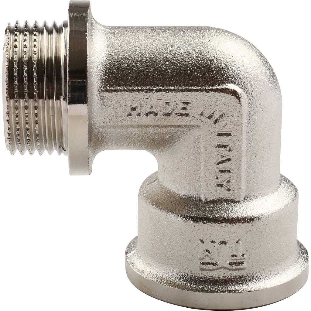 Угольник TIEMME НВ никелированный с упором 3/4х3/4, 1500243