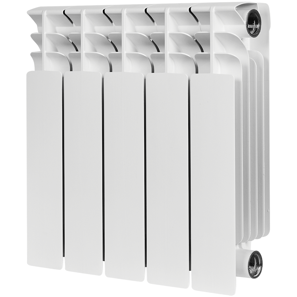 Радиатор биметаллический STOUT TITAN 350 5 секций боковое подключение (белый RAL 9016)