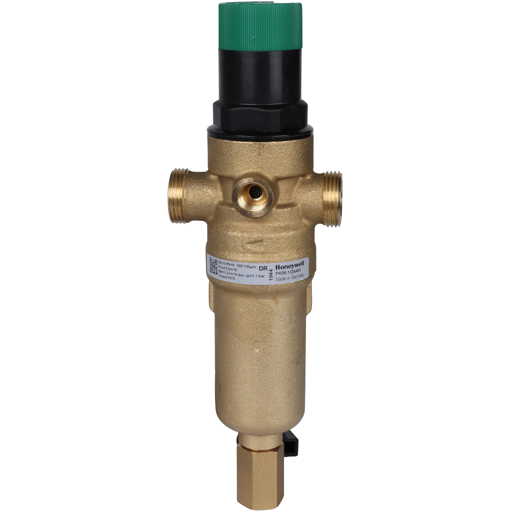 Honeywell (Resideo Braukmann) с редуктором, на горячую воду, 100 мкм, 1/2, FK06-1/2AAM