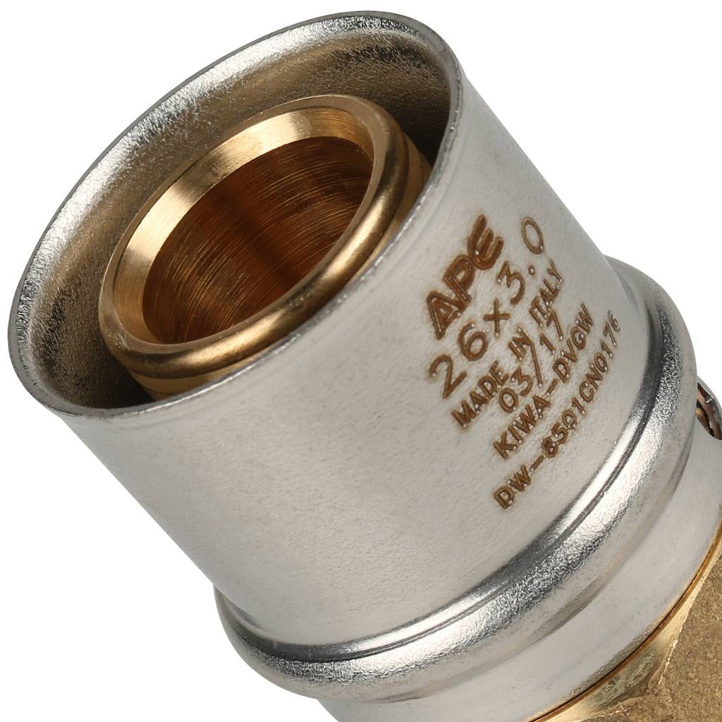 Переходник STOUT с наружной резьбой 3/4 х26 для металлопластиковых труб прессовой, SFP-0001-003426