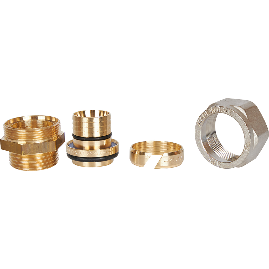 Переходник STOUT с наружной резьбой 1 х32 для металлопластиковых труб винтовой, SFS-0001-000132