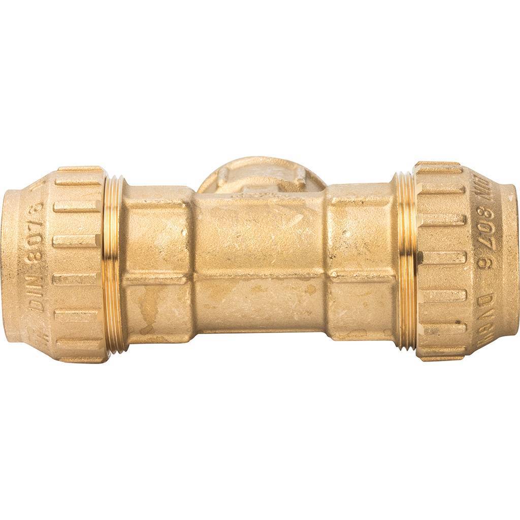 Тройник TIEMME с внутренней резьбой 40х1 1/4х40 для металлопластиковых труб винтовой, 3400045