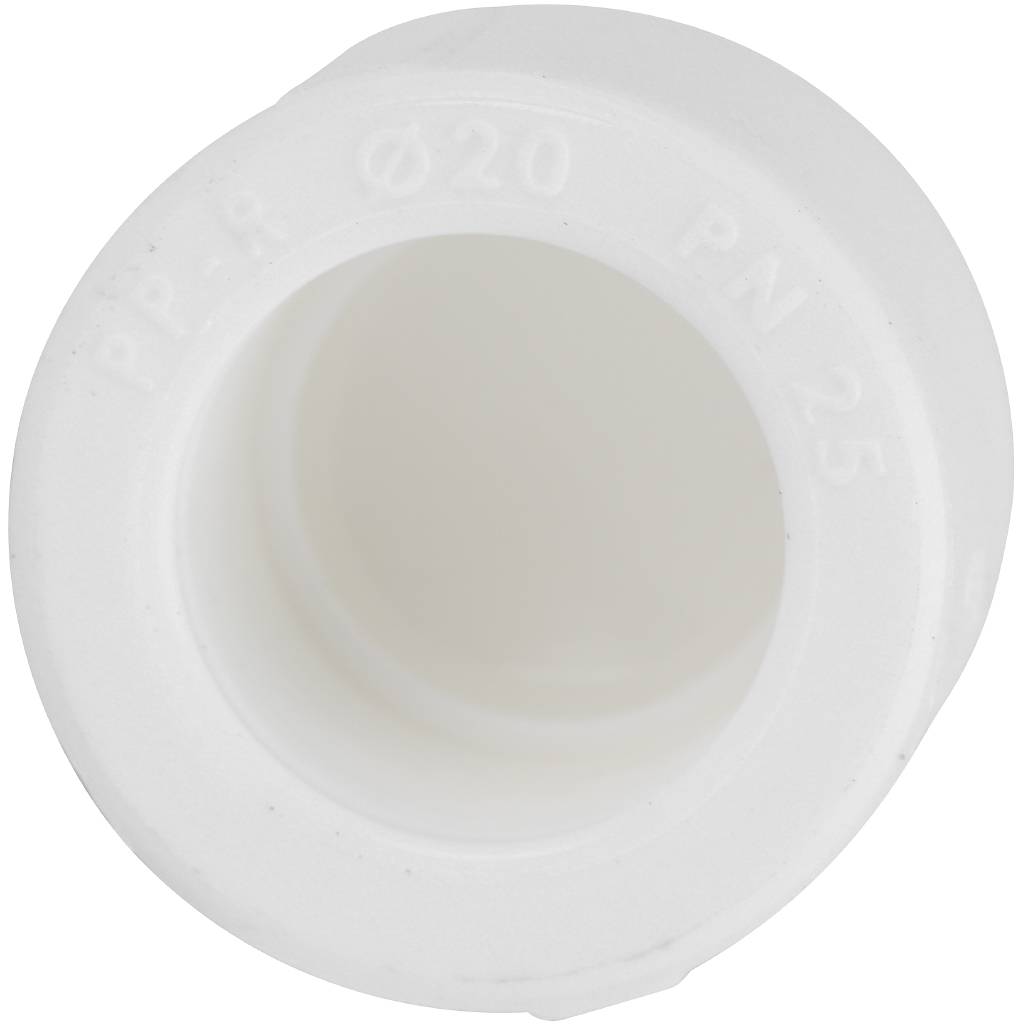 Заглушка Kalde d=20 для полипропиленовых труб под сварку (цвет белый)
