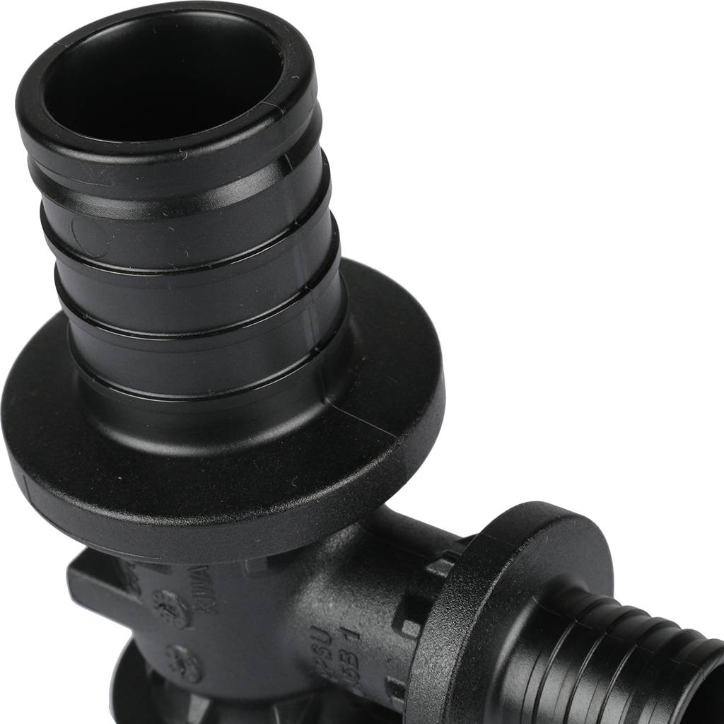 Тройник РЕХАУ RAUTITAN с уменьшенным боковым и торцевым проходом 32-20-25 PX для труб из сшитого полиэтилена аксиальный, 11600871001