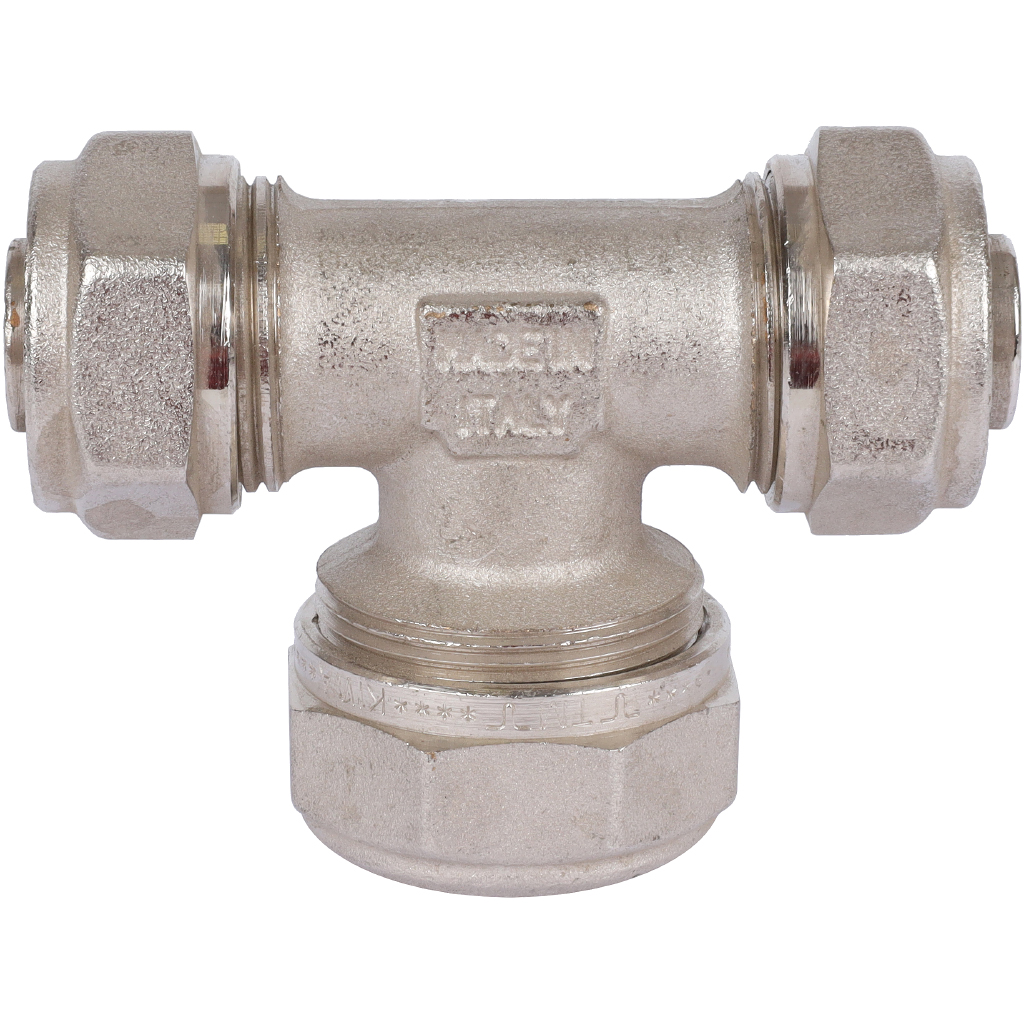 Тройник переходной TIEMME (20.2х26.3х20.2) для металлопластиковых труб винтовой, 1600089