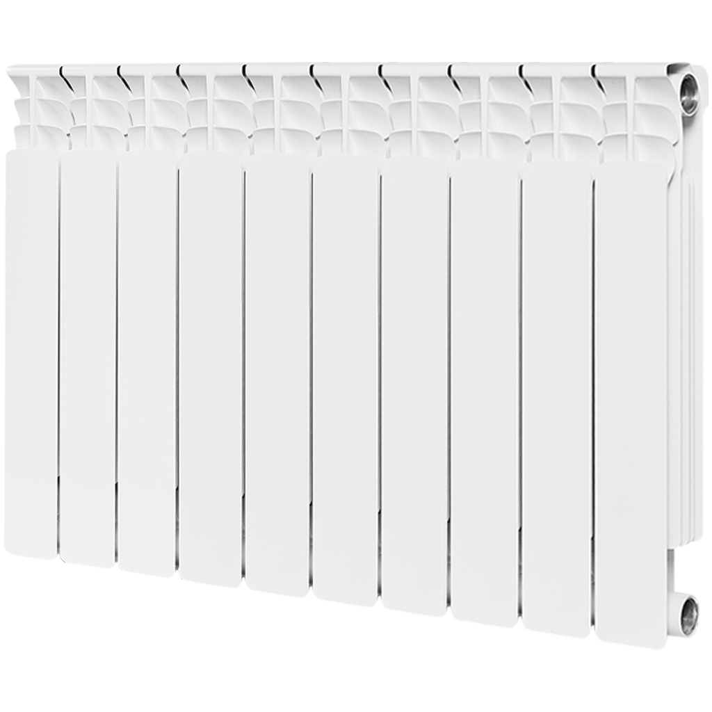 Радиатор биметаллический STOUT Space 500 10 секций боковое подключение RAL9016, SRB-0310-050010