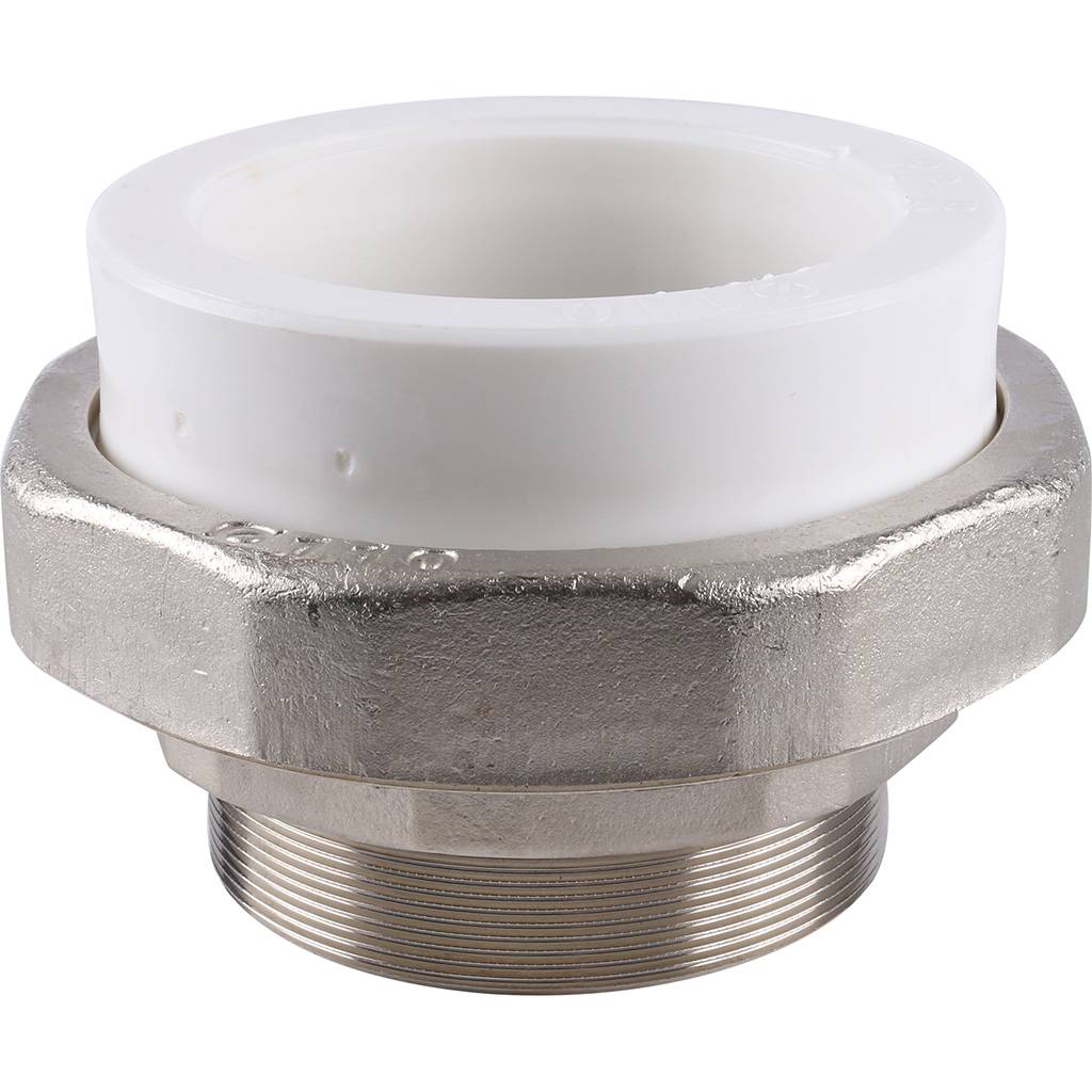 Муфта разъемная Kalde с наружной резьбой 110x4 для полипропиленовых труб под сварку (цвет белый)