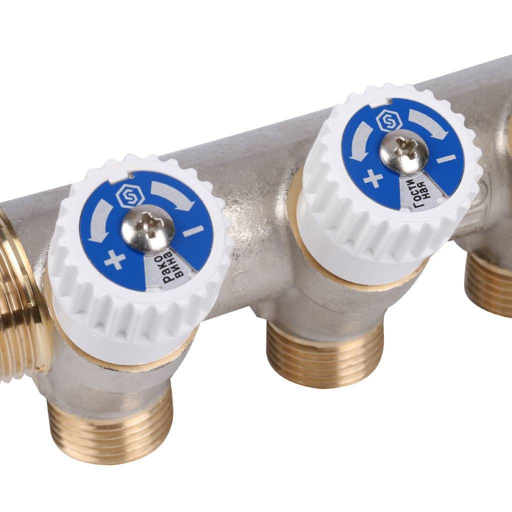 Коллектор распределительный STOUT 3/4 , 4 отвода 1/2