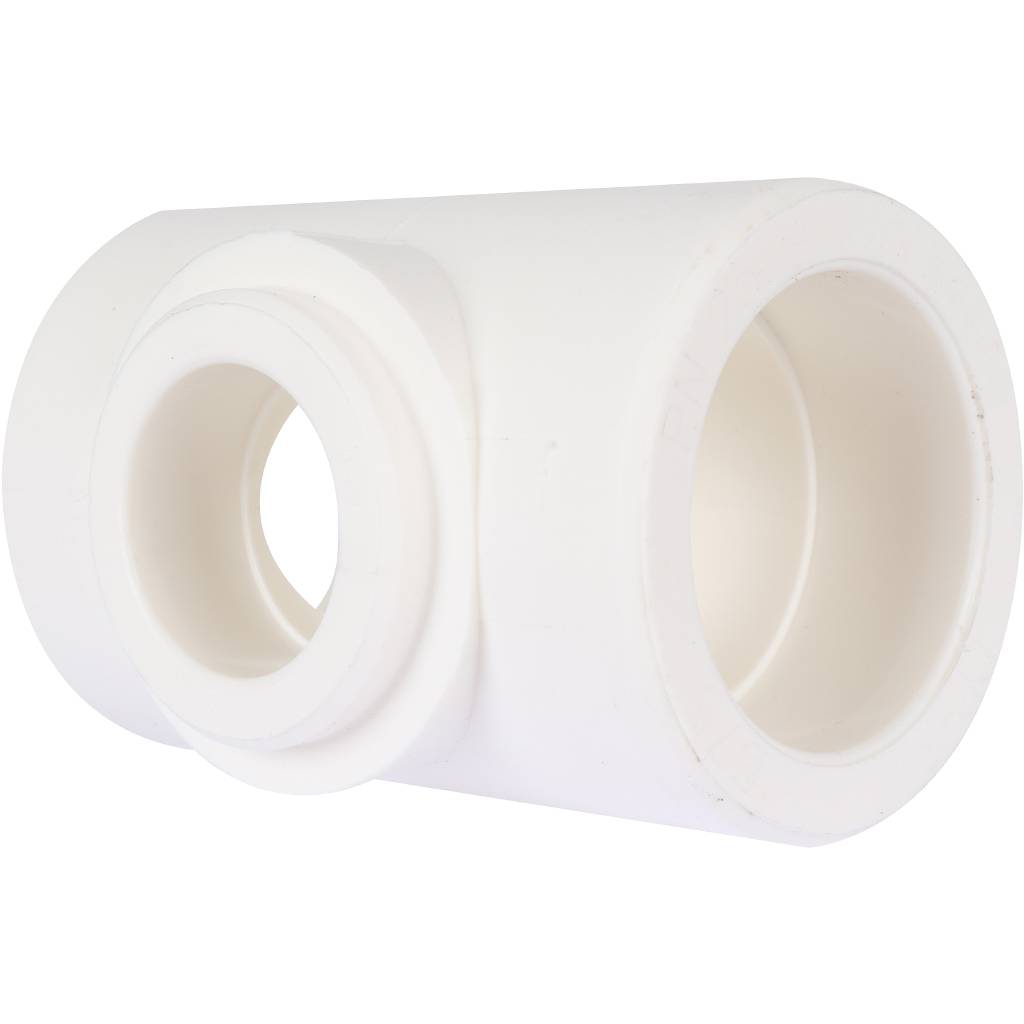 Тройник переходной Kalde 75х50х75 для полипропиленовых труб под сварку (цвет белый), 3212-tio-755075