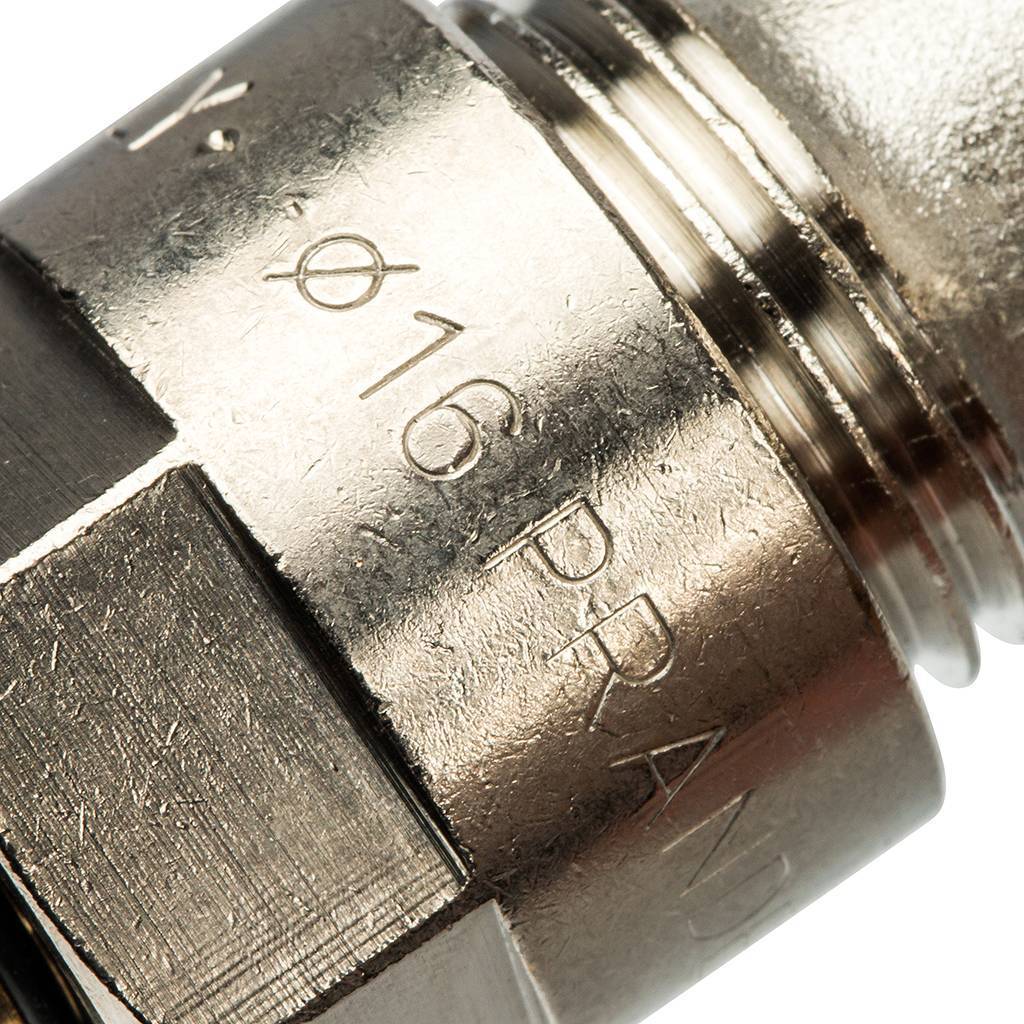 Уголок 90 с креплением Prandelli Multyrama (16х2,0х1/2) для металлопластиковых труб винтовой, 103.10.51.6