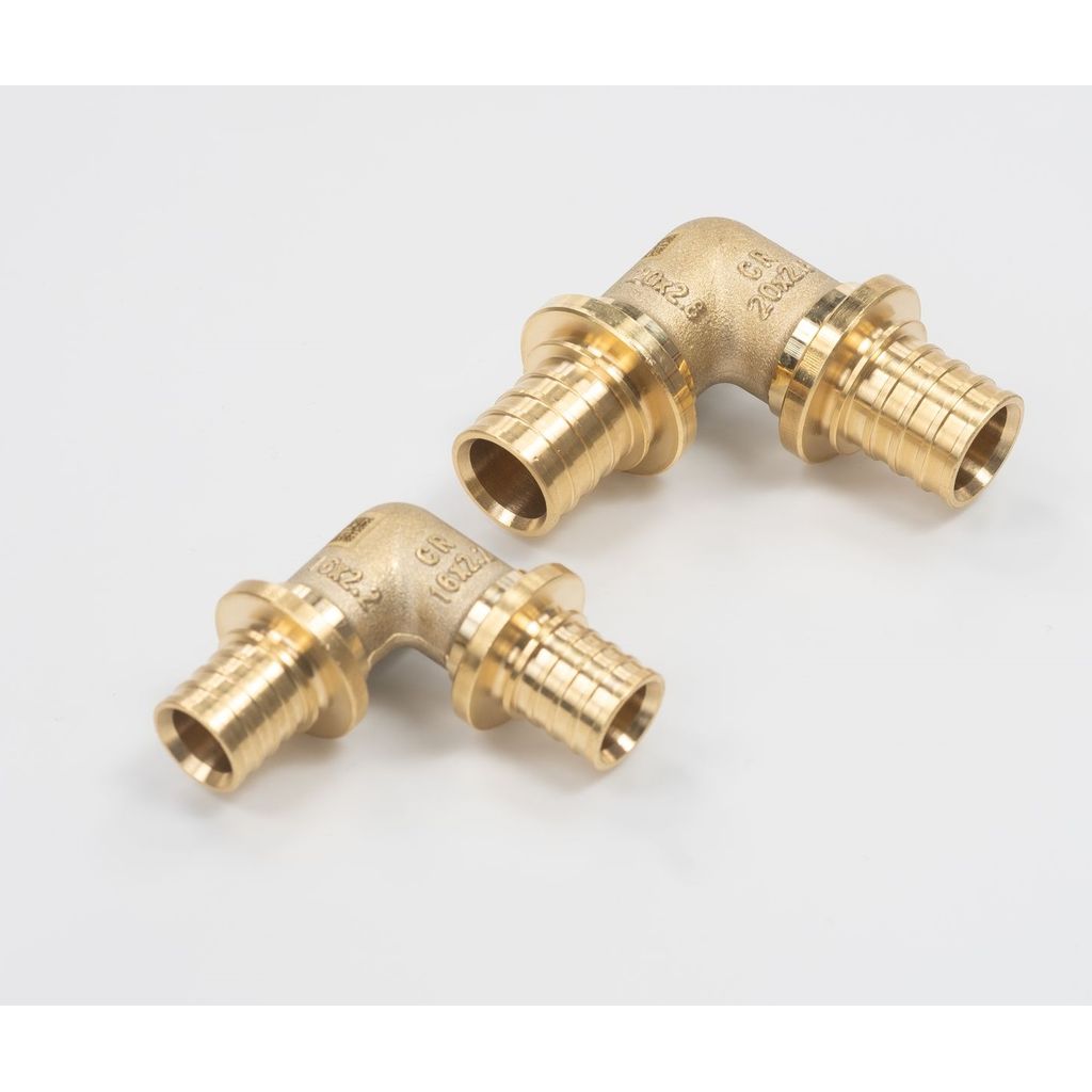 Угольник РЕХАУ 90°, 16 MX для труб из сшитого полиэтилена аксиальный