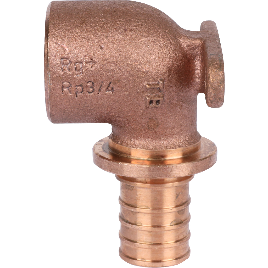 *14563611001(13661021008) РЕХАУ RAUTITAN Угольник настенный с внутр. резьбой 25-Rp 3/4 RX+ для труб из сшитого полиэтилена аксиальный