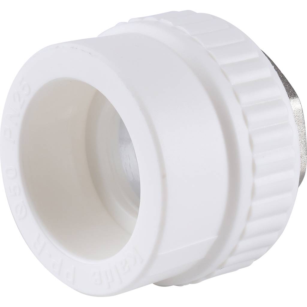 Муфта комбинированная Kalde под шестигранник (внутр. резьба, 50x1 1/2 ) для полипропиленовых труб под сварку, 3222-nfo-501b06