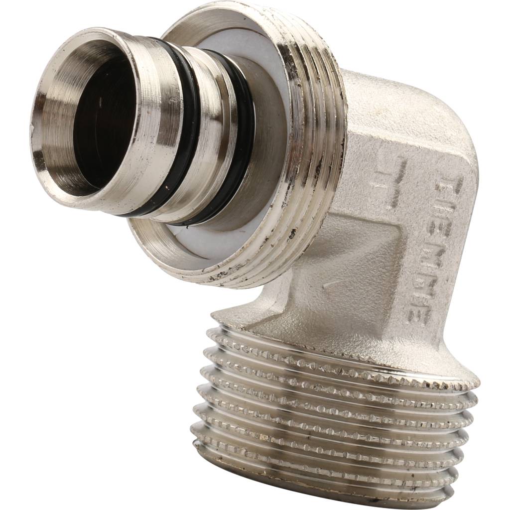 Угольник TIEMME с наружной резьбой (26х3.0х1) для металлопластиковых труб винтовой, 1600051