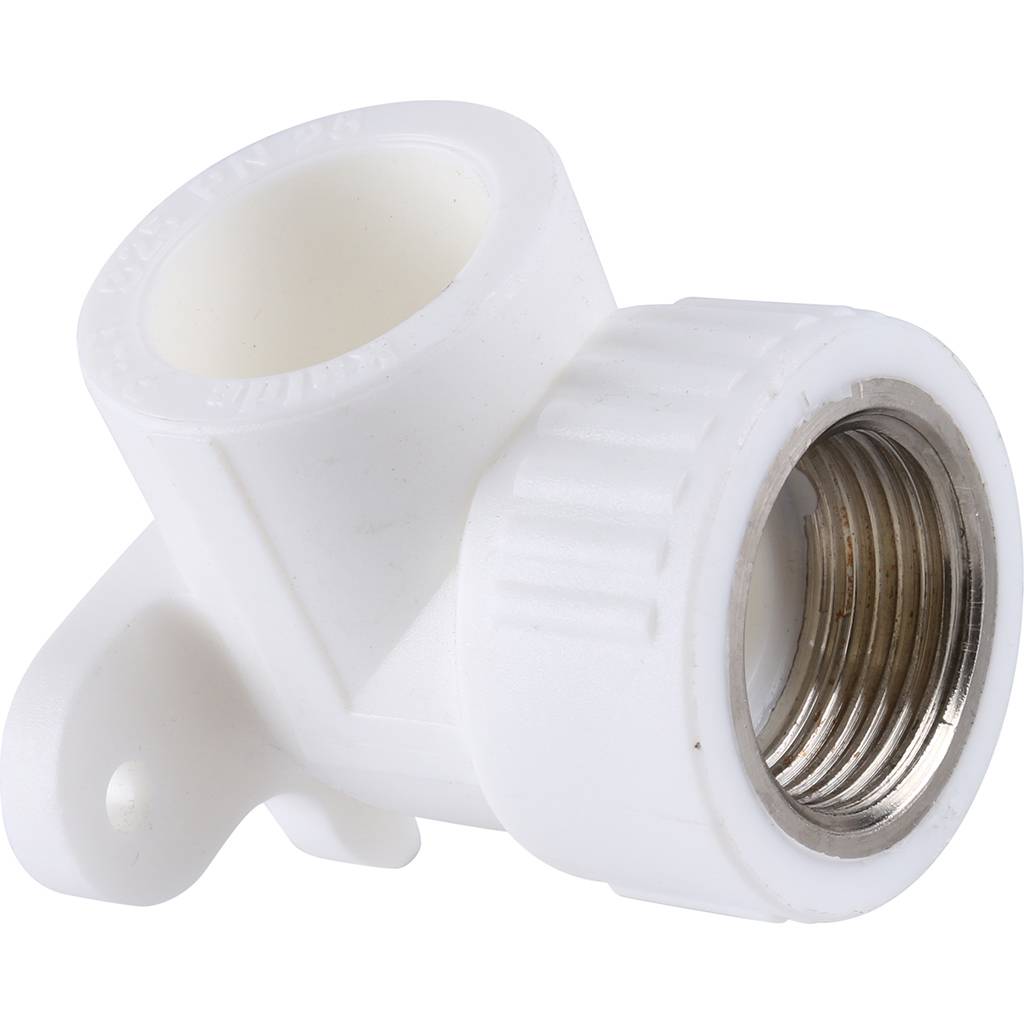 Угольник Kalde с креплением для полипропиленовых труб (внутр. резьба, 25x3/4 ), 3222-bat-250c01