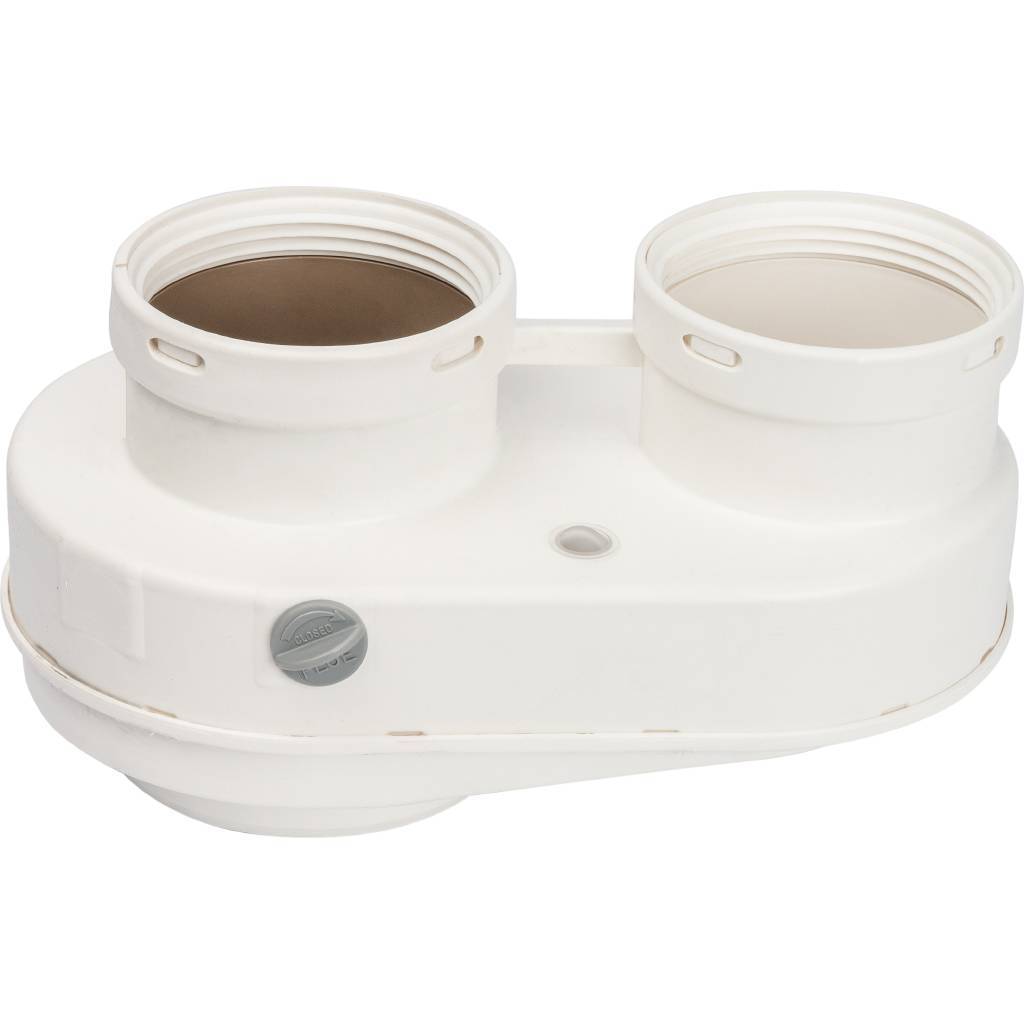 Элемент дымохода STOUT DN80/80 адаптер для подкл. разд. труб (совместимый  Bosch (фланец ) PP-Ryton, SCA-8080-240002