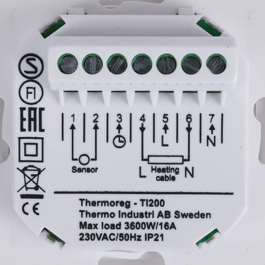 Терморегулятор THERMO Thermoreg от +5 до +40 16А, TI-200
