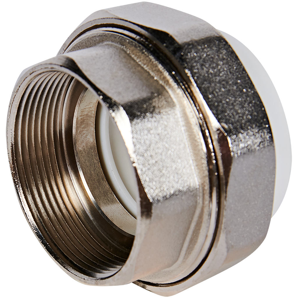 Муфта комбинированная Pro Aqua d=50-2 PP-R разъемная (американка) ВР Белая