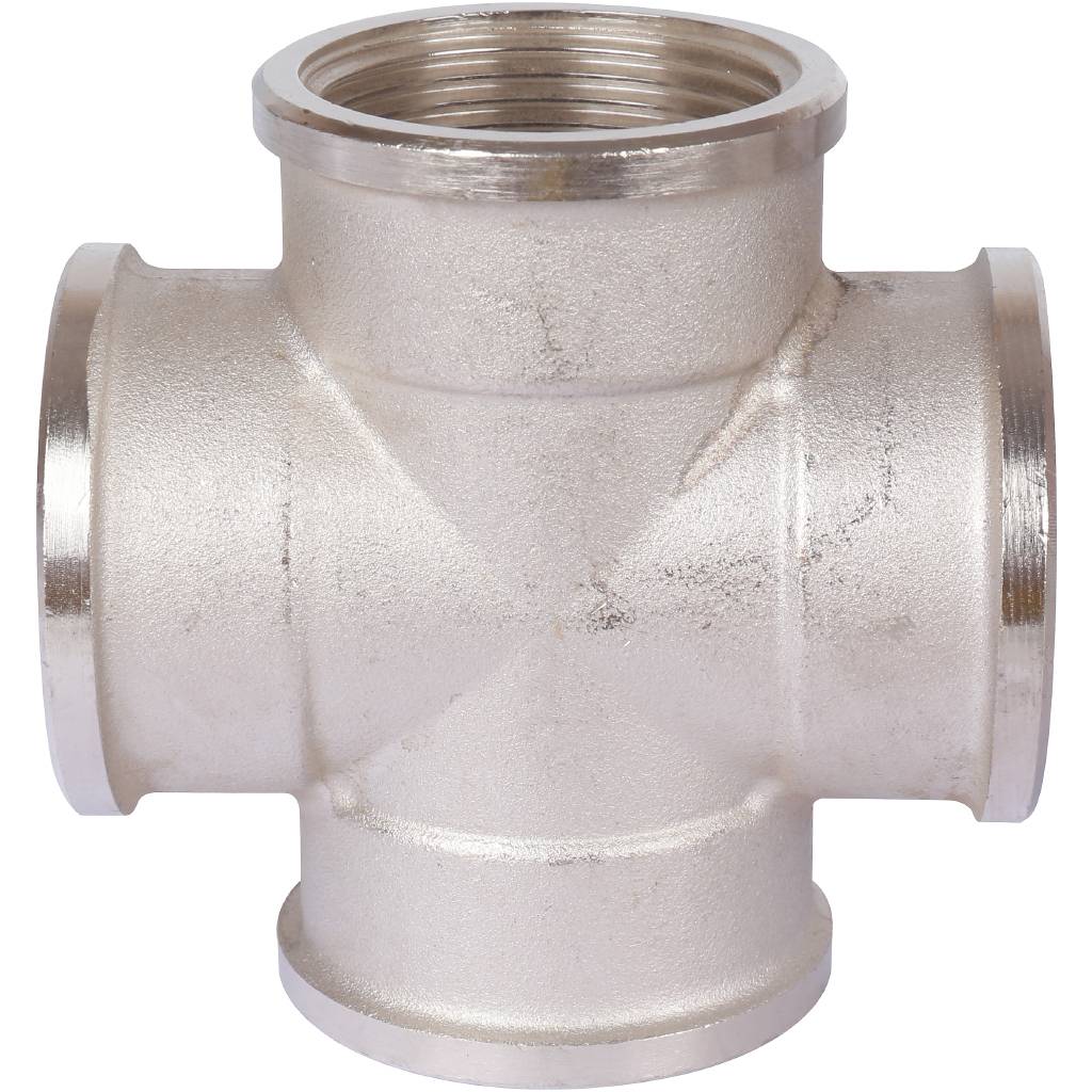Крестовина TIEMME никелированная ВВ 1 1/4 для стальных труб резьбовой, 1500475