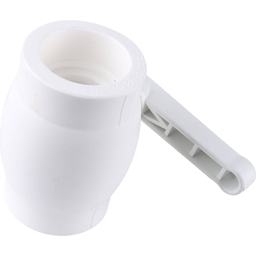 Кран шаровой Kalde d=63 для полипропиленовых труб под сварку (цвет белый), 3242-vlb-630003