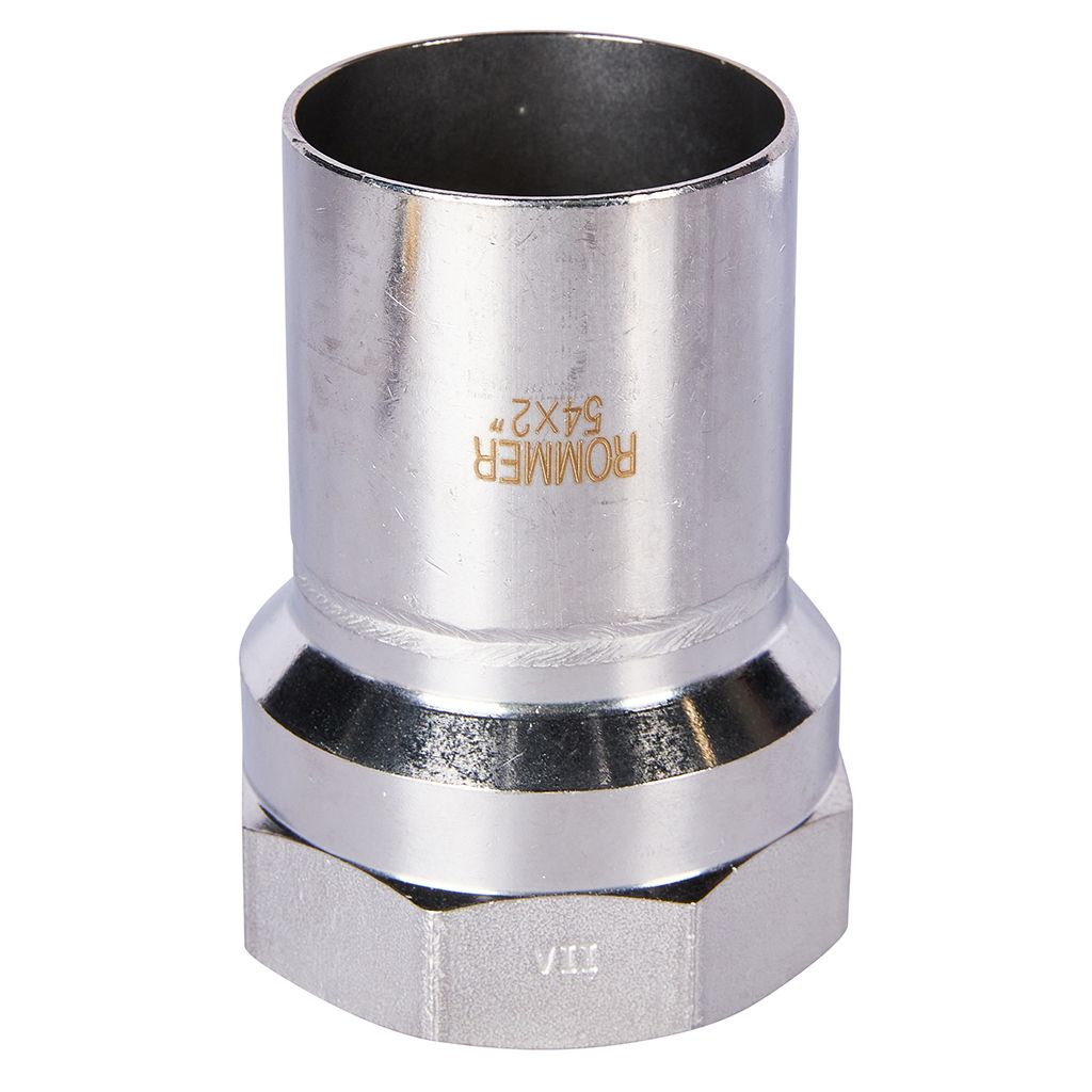 Вставка переходная НПр-ВР ROMMER 54х2 из нержавеющей стали прессовой