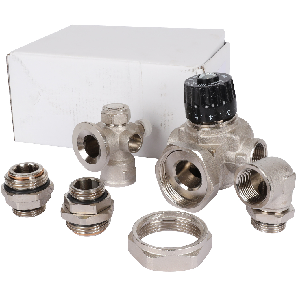 Насосно-смесительный узел STOUT SDG-0120 с термостатическим клапаном, без насоса, SDG-0120-001000