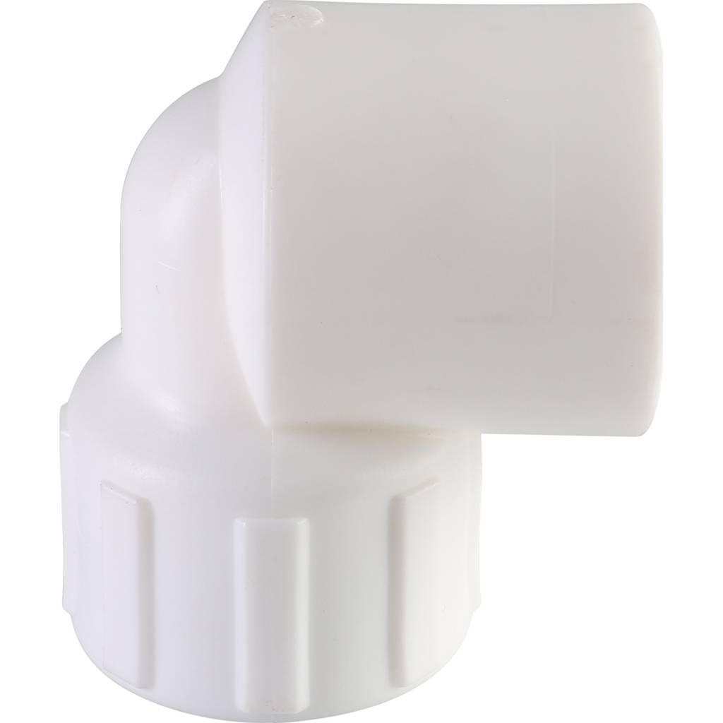 Угольник Политэк 25x1/2 с внутренней резьбой для полипропиленовых труб под сварку (цвет белый), 9400002512