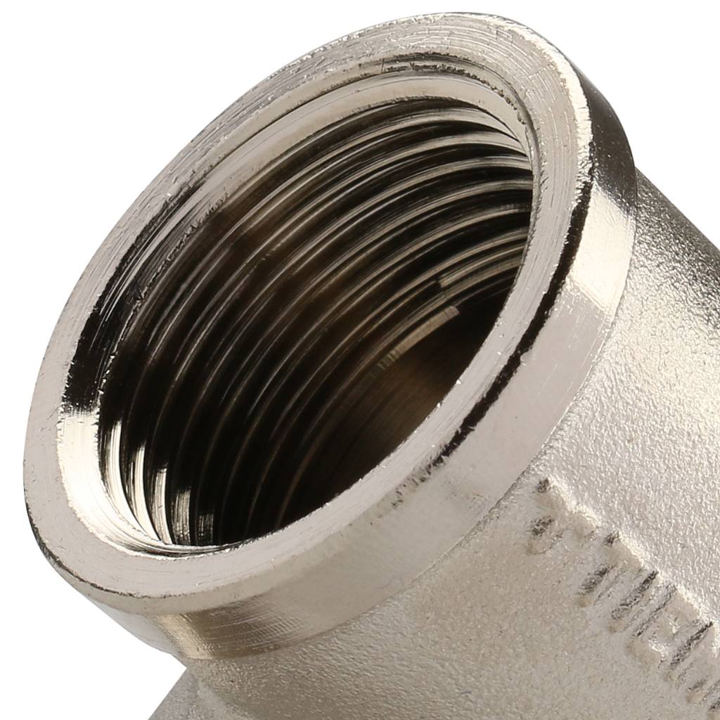 Угольник TIEMME НВ никелированный 3/4х3/4 для стальных труб резьбовой, 1500146