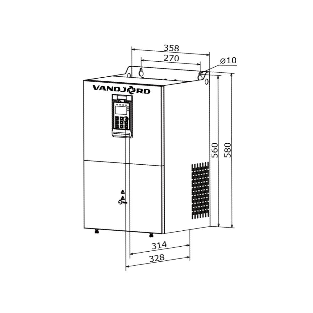 Преобразователь частоты Vandjord PDG10-4T093B-E-NP