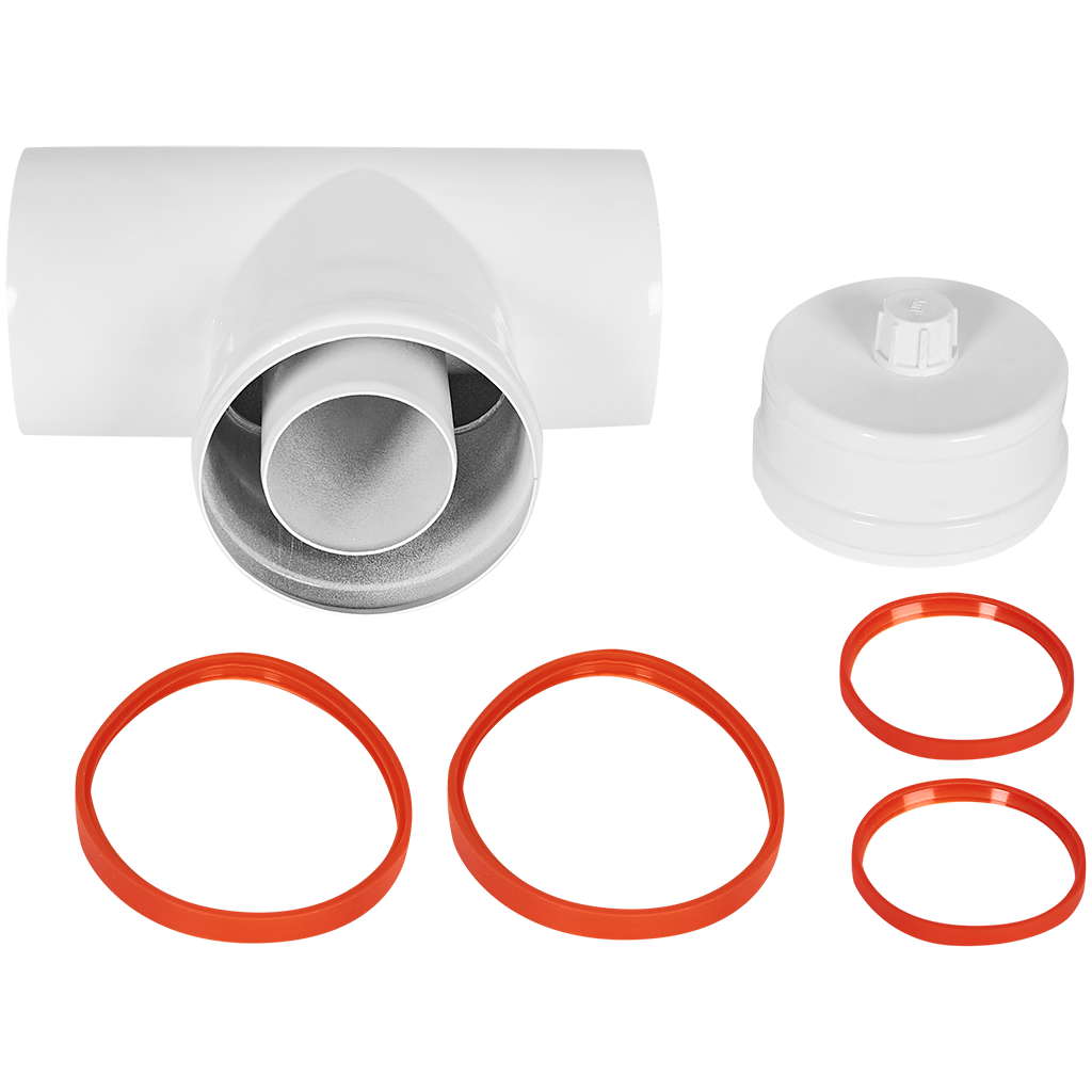 Конденсатоотводчик Т-образный традиционный коаксиальный ROMMER D60(п-м)/100(п-м) (штуцер 1/2)