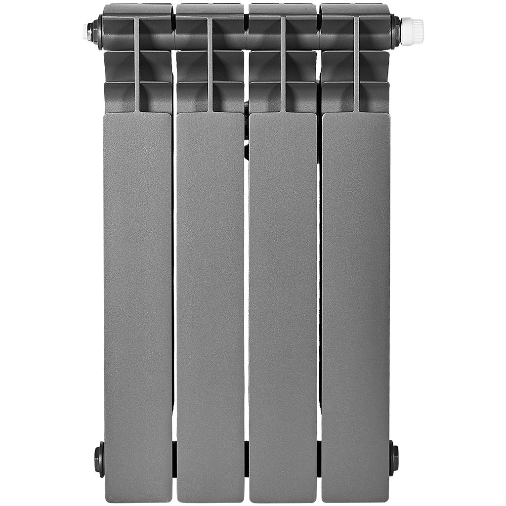 Радиатор биметаллический нижнее правое подключение STOUT TITAN VENTIL 500 4 секции (графит RAL 7024), SRB-3320-050004 7024