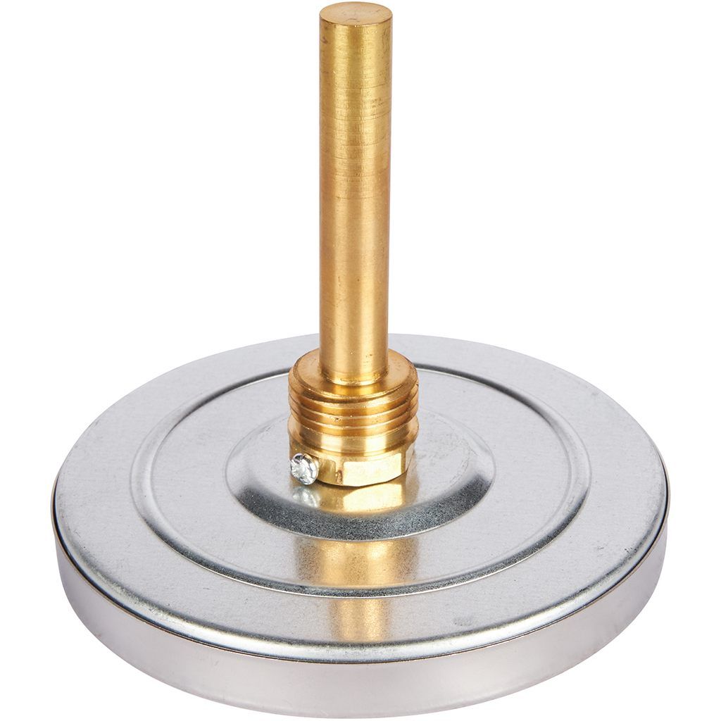 Термометр биметаллический ROMMER 100 мм 120 градусов с погружной гильзой 75 мм 1/2