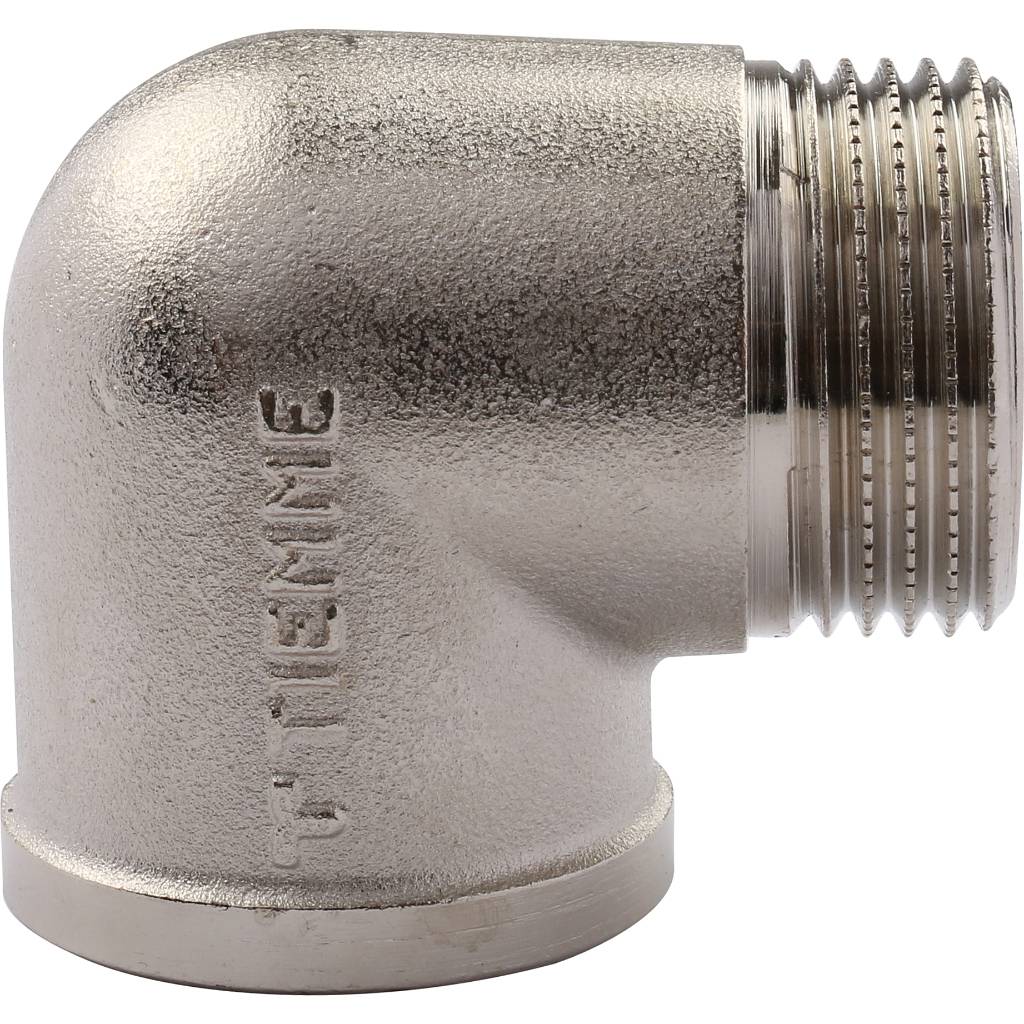 Угольник TIEMME НВ никелированный 1х1 для стальных труб резьбовой, 1500137