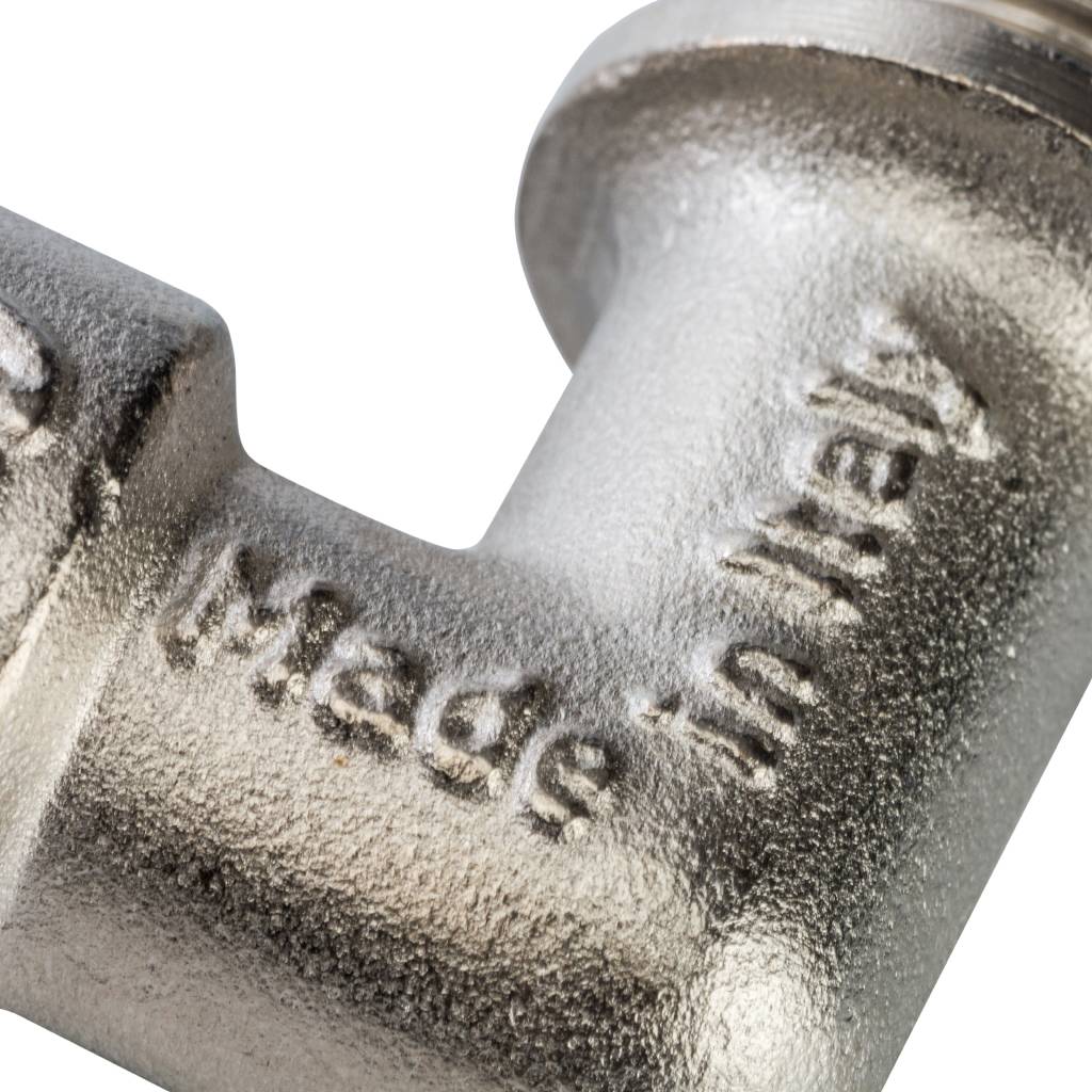 Угольник STOUT с упором НВ никелированный 3/8, SFT-0016-000038