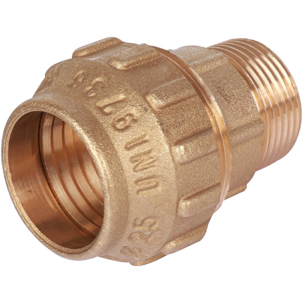 Муфта TIEMME с наружной резьбой 25х3/4 для труб ПНД винтовой, 3400002