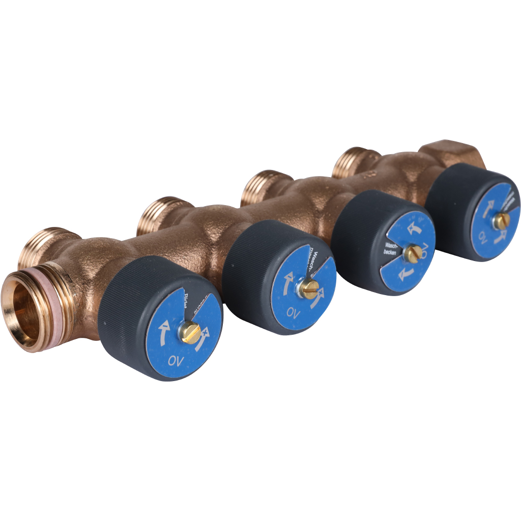 Коллектор для водоснабжения Oventrop Multidis R 3/4 х 3/4е/к 4-выхода