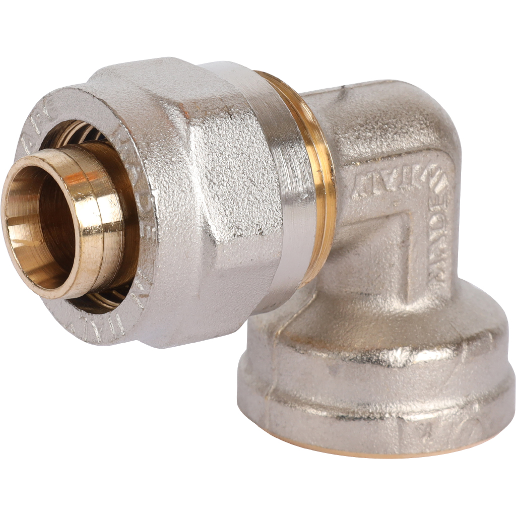 Угольник-переходник STOUT с внутренней резьбой 3/4 х20 для металлопластиковых труб винтовой, SFS-0007-003420