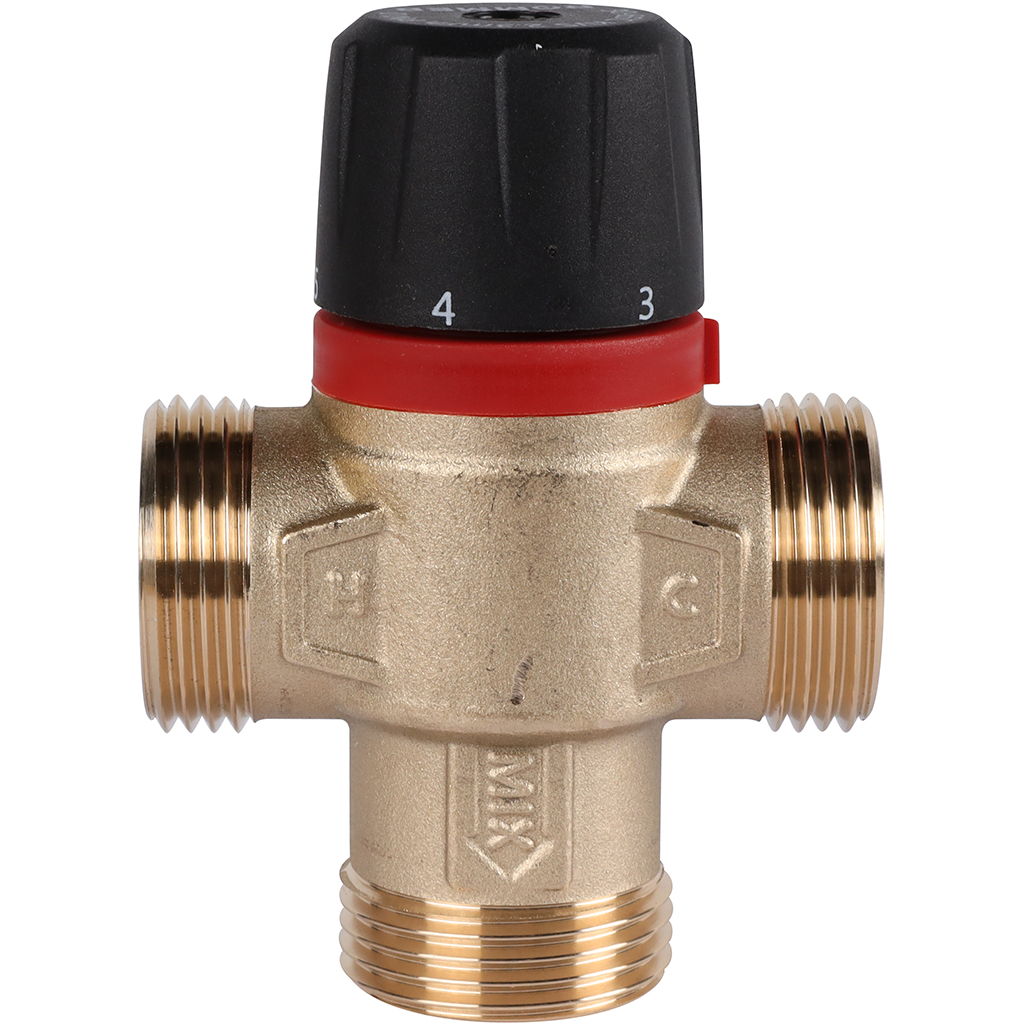 Термостатический смесительный клапан для систем отопления и ГВС ROMMER 1 НР 30-65°С KV 2,3 (центральное смешивание)